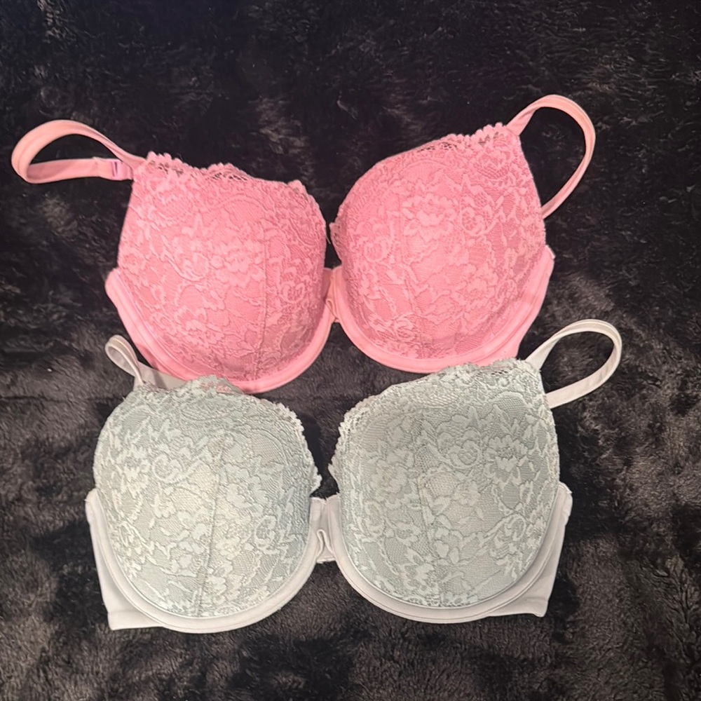 NWOT SKIMS Fits Everybody Lace Push-Up Demi Bras- 34D